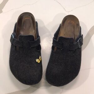 Birkenstock Boston, Grey Felt, Size 39